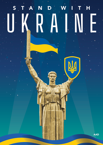 Stand with Ukraine Poster Atkins Design